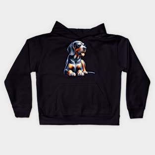 Cool Bluetick Coonhound Kids Hoodie